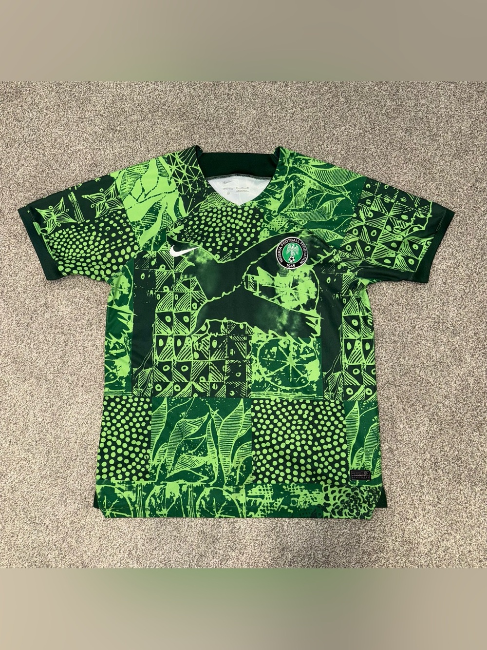 Nike Green Patterned Soccer Jersey